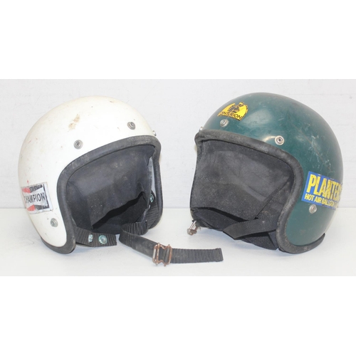 740 - 7 assorted vintage motor racing helmets to inc a Kangol Skidmaster, not for use, display only