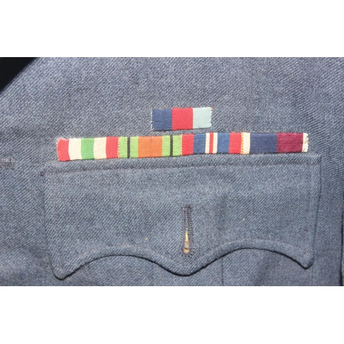 1449P - Qty of assorted RAF related uniform to inc a Corporal battle dress blouse named to 4197288 Wentworth... 