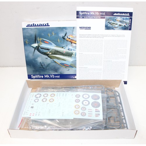 639 - 3 Eduard 1/48 scale model Spitfire Air-fix type kits