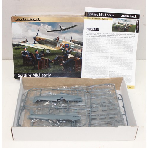 639 - 3 Eduard 1/48 scale model Spitfire Air-fix type kits