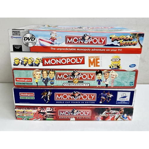 618 - 10 various Monopoly games to include Arsenal Edition, France 98, Coronation Street, Despicable me an... 