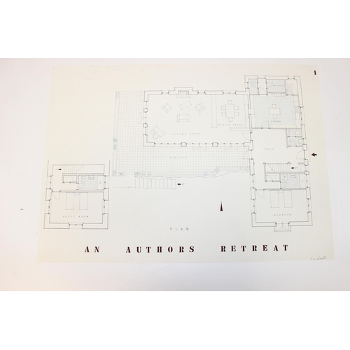 356 - A folio containing a large qty of assorted vintage architectural drawings etc, some dated to the 194... 