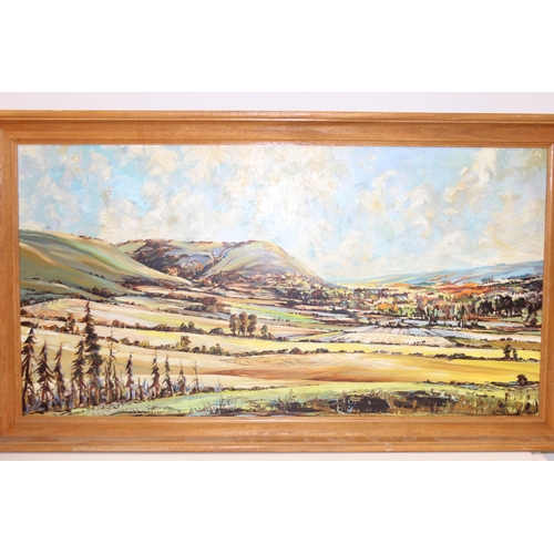 360 - 2 vintage colourful landscape oil on board paintings, one by Frank W. Williams entitled Stourhead Ga... 