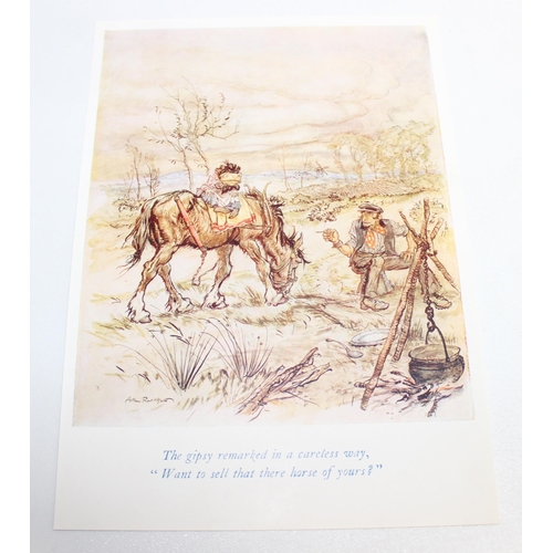 502 - Qty of assorted vintage Arthur Rackham prints, likely book plates, 21 in total, the largest approx 2... 