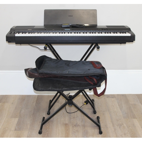 700 - Yamaha P-150 electric piano or keyboard with stand and seat