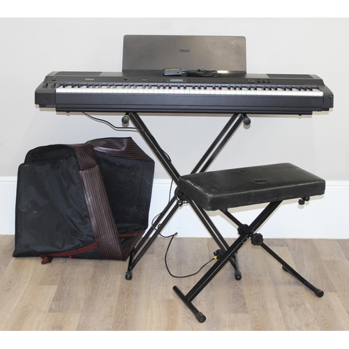 700 - Yamaha P-150 electric piano or keyboard with stand and seat