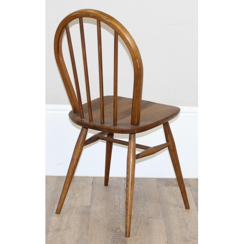 87 - A vintage Ercol hoop back dining chair and a vintage wooden slatted folding table (2)