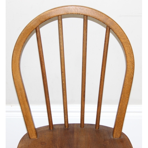 87 - A vintage Ercol hoop back dining chair and a vintage wooden slatted folding table (2)