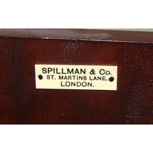 170 - An early 20th century mahogany side cabinet or pot cupboard with drawer by Spillman & Co of London, ... 