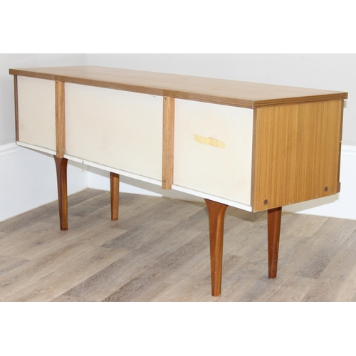 168 - A retro Austinsuite wood effect 6 drawer sideboard style unit, approx 152cm wide x 46cm deep x 70cm ... 