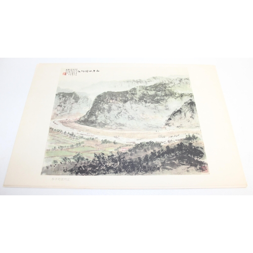 521 - After Fu Baoshi (Chinese 1904-1965), a folio of prints entitled North Eastern Sketches, 22 prints in... 