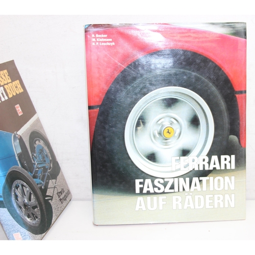 523 - Assorted automobile books to incl Bugatti and Ferrari