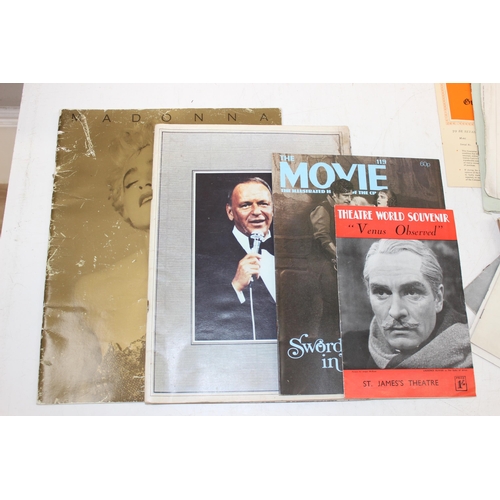 525 - Qty of vintage film, theatre and music ephemera