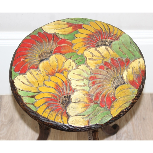 122 - An early 20th century aesthetic movement circular topped side table strongly in the manner of the Li... 