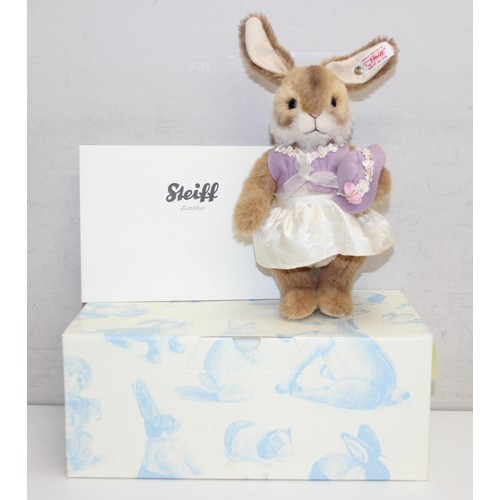 611 - Limited edition (No. 448/1500) Steiff 'Rabbit Valentina' stuffed toy in original box, with certifica... 