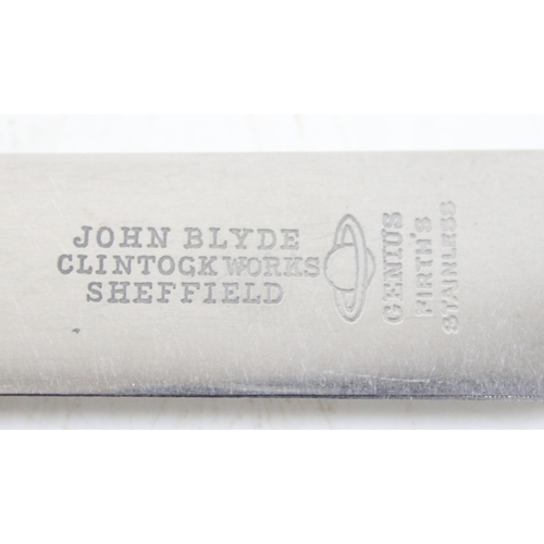 1060 - Boxed silver-plated canteen of cutlery, majority by John Blyde, Clintock Works, Sheffield