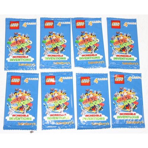 616 - Huge qty of collectable Lego Create The World Incredible Inventions collectors cards in sealed packe... 