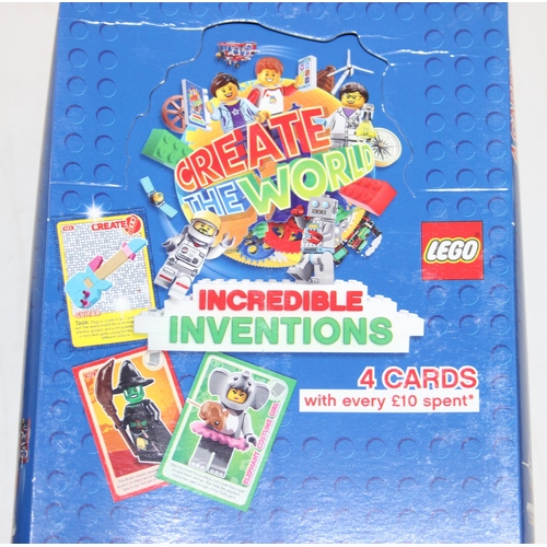 616 - Huge qty of collectable Lego Create The World Incredible Inventions collectors cards in sealed packe... 