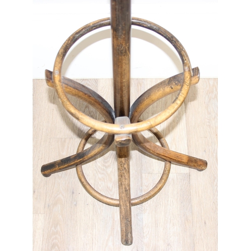 132 - A vintage bentwood coat and hat stand, approx 195cm tall