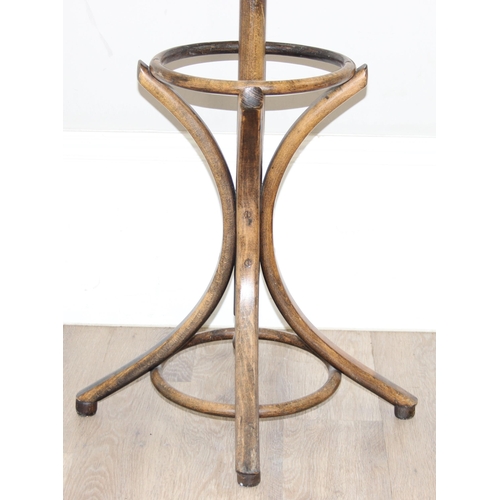 132 - A vintage bentwood coat and hat stand, approx 195cm tall