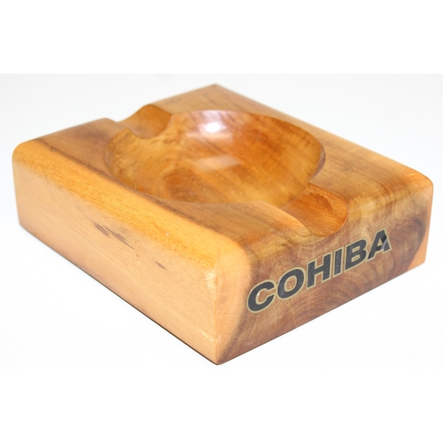 1400 - 25 Cohiba Robusto Cigars in opened slide lid wooden cabinet box, still wrapped in ribbon and paper, ... 