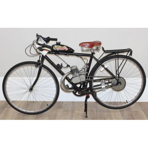 707 - Vintage Electra bicycle with clip-on Russian built 'Kroxa' petrol engine, with some photos from The ... 