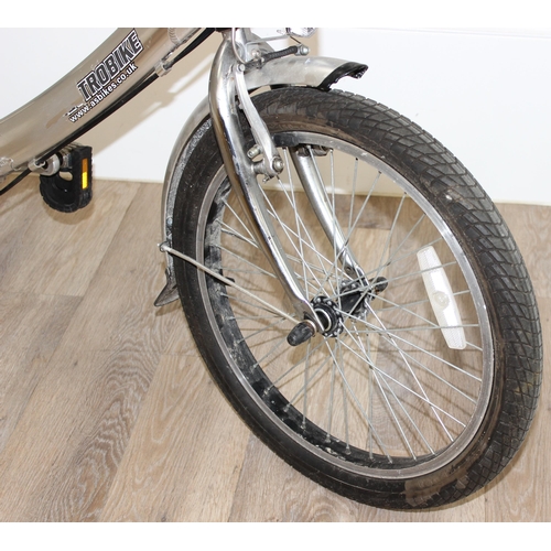 708 - Folding unisex bicycle by Electrobikes, no battery