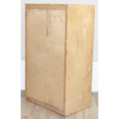 44 - A tall light wood 5 drawer chest of drawers, approx 61cm wide x 37cm deep x 100cm tall