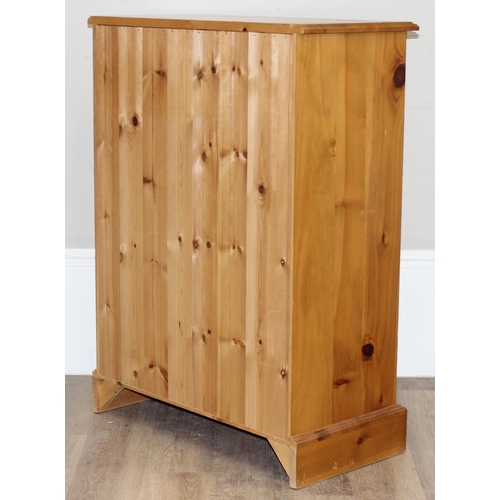 55 - 2-door pine cupboard, approx 73cm x 37cm x 100cm