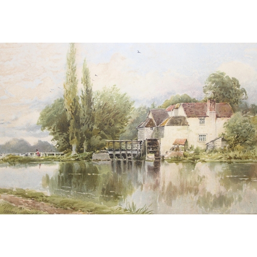 377 - G Rushton? (XIX), antique watercolour entitled Lechlade Bridge and dated 1886, initialed GR and indi... 