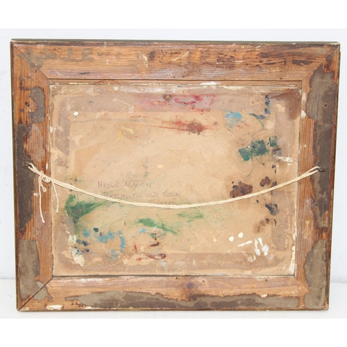 378 - Madge Martin, oil on board entitled Portsmouth Old Town, dated 1950, presented in gilt frame and a f... 