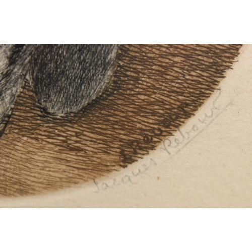 380 - Jaques Rebour (XX) limited edition 20/300 coloured print of a dog, signed in pencil by the artist, a... 