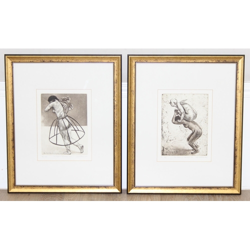 386 - Judy Woodborne (South Africa, 1966 - ): 2 framed prints titled 'The Burden: Blindman's Buff' and 'Th... 