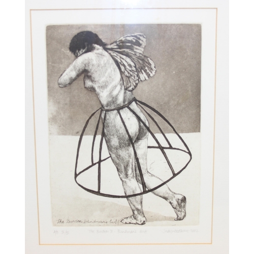 386 - Judy Woodborne (South Africa, 1966 - ): 2 framed prints titled 'The Burden: Blindman's Buff' and 'Th... 