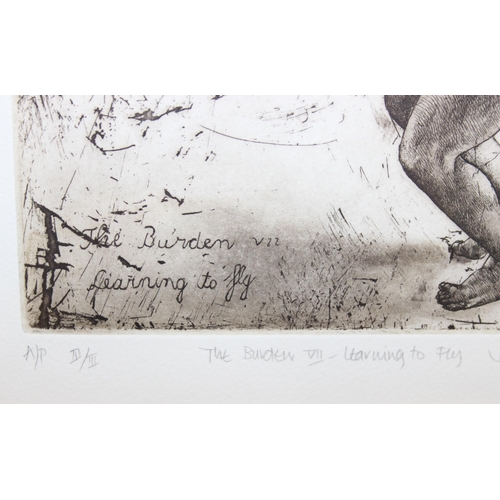 386 - Judy Woodborne (South Africa, 1966 - ): 2 framed prints titled 'The Burden: Blindman's Buff' and 'Th... 