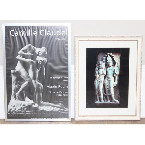 388 - French black and white Camille Claudel Rodin Museum poster, dated 1984, and a photographic print of ... 