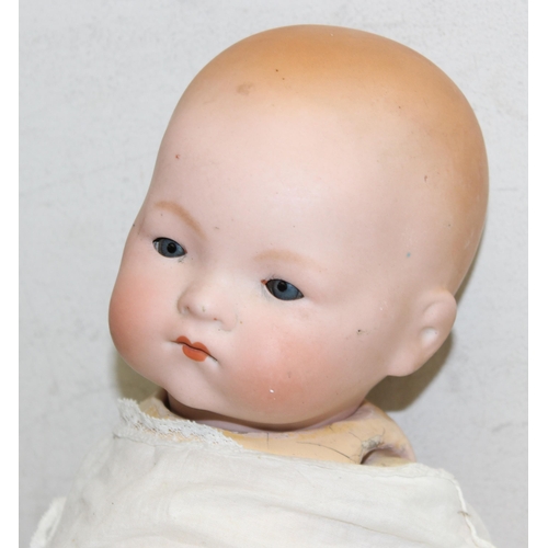 621 - Victorian German bisque doll (341) marked AM for Armand Marseille, approx 36cm