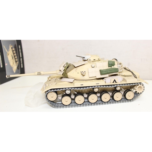 623 - Vintage Minichamps M60A1 W/ERA Kuwait City 1991, 1:35 scale model tank in original box