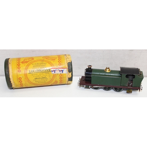 627 - Vintage Multi-Speed Reversing Clockwork Locomotive 0-6-0 Side Tank Peckett Type Gauge 'OO' toy train... 