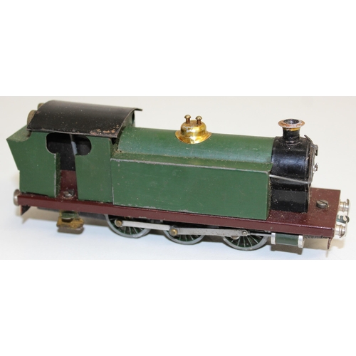 627 - Vintage Multi-Speed Reversing Clockwork Locomotive 0-6-0 Side Tank Peckett Type Gauge 'OO' toy train... 