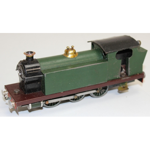 627 - Vintage Multi-Speed Reversing Clockwork Locomotive 0-6-0 Side Tank Peckett Type Gauge 'OO' toy train... 