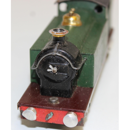 627 - Vintage Multi-Speed Reversing Clockwork Locomotive 0-6-0 Side Tank Peckett Type Gauge 'OO' toy train... 