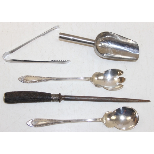 1063 - A large qty of assorted antique and later silver plated and other cutlery, approx 7.5kg gross