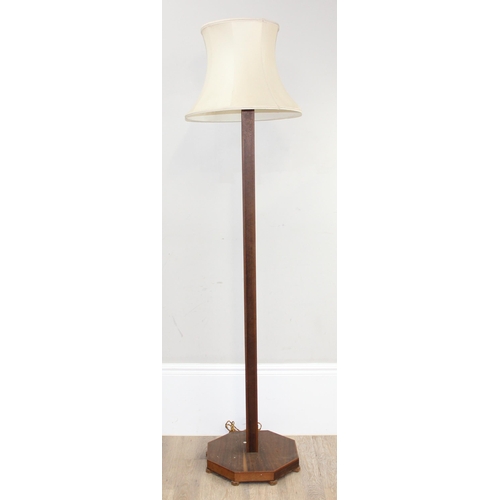 249 - Art Deco period oak standard lamp, approx 155cm tall