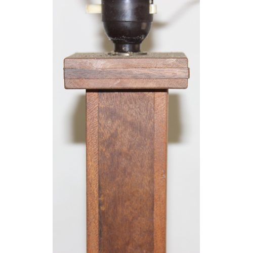 249 - Art Deco period oak standard lamp, approx 155cm tall