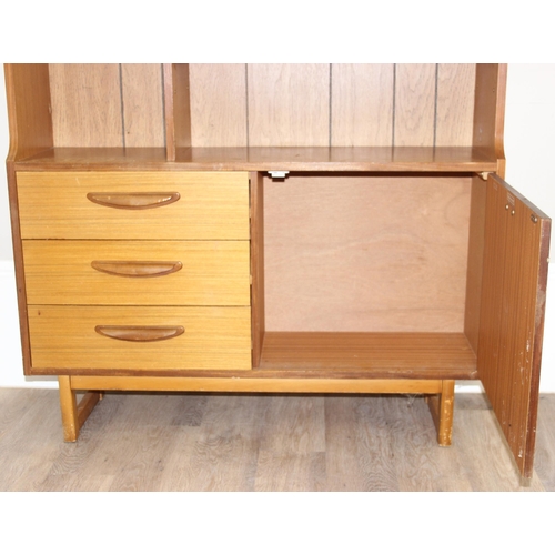 146 - Stateroom by Stonehill, a retro display cabinet or bookcase, approx 107cm wide x 31cm deep x 177cm t... 