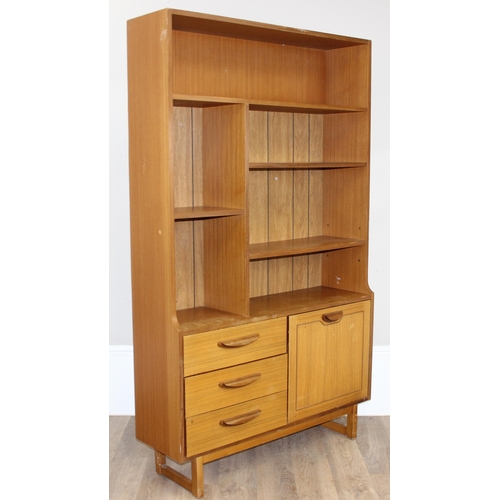 146 - Stateroom by Stonehill, a retro display cabinet or bookcase, approx 107cm wide x 31cm deep x 177cm t... 