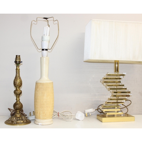 251 - Assorted vintage and later table lamps, tallest approx 56cm