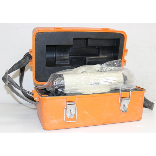 738 - A PAL-5C Pentax theodolite or surveyor's level in orange hard shell case