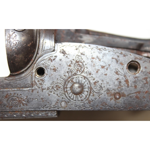 1362 - A vintage wooden shotgun stock or butt, and various other high quality parts, some with superb quali... 